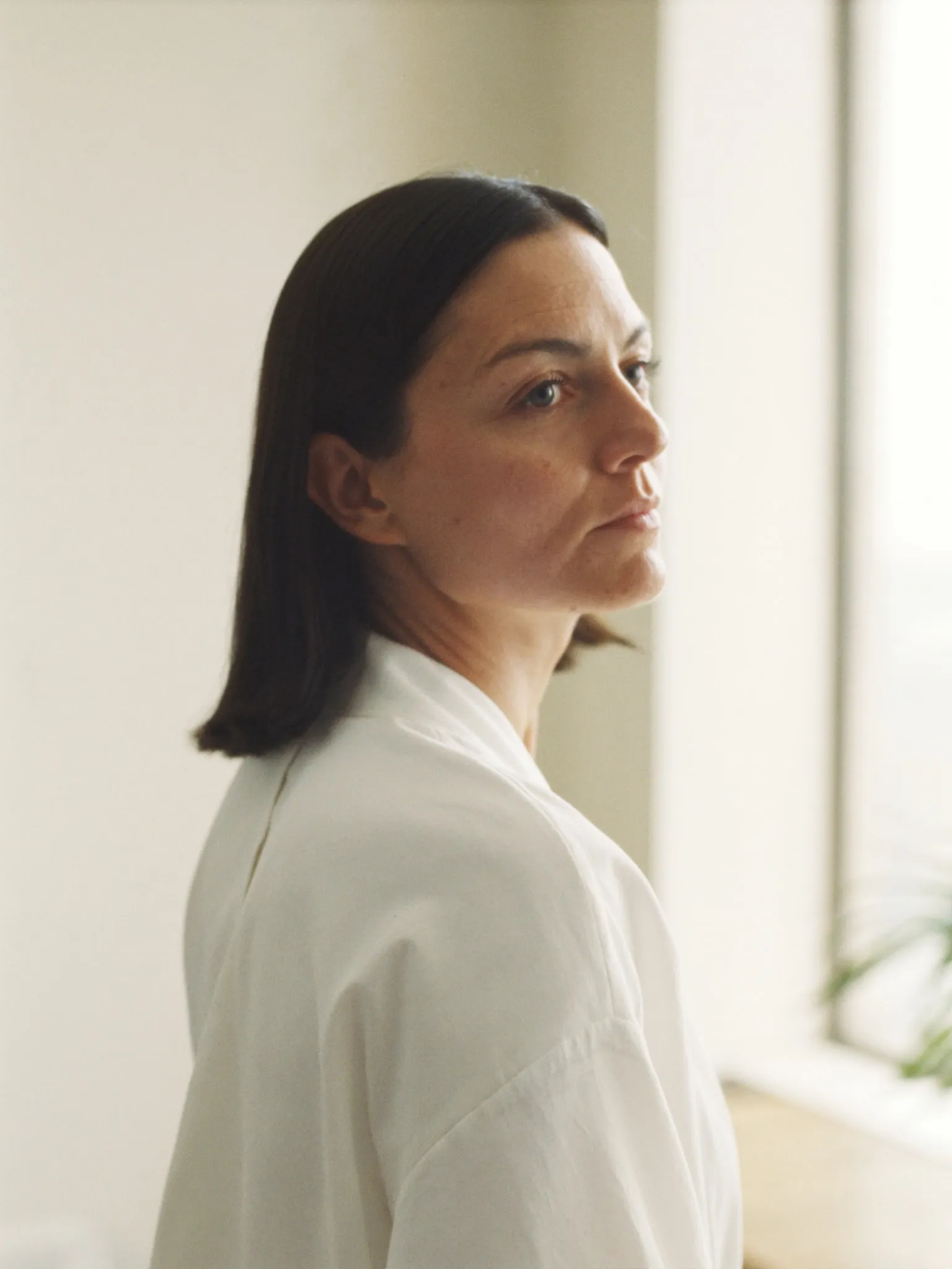 Portrait by the window · device-based treatments